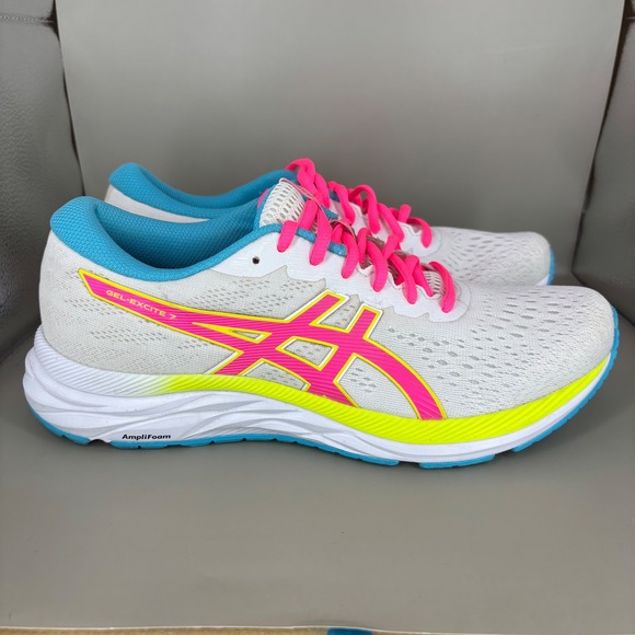Asics Shoes - ASICS Gel-Excite 7 Womens Running Shoes White Pink Blue 1012A562 Size 9.5